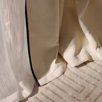 Штора на ленте 300x280 см цвет бежевый – фото 4