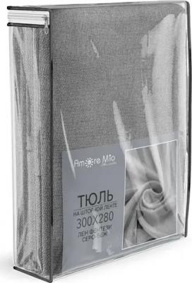 Тюль на ленте Фентези 300x28 см цвет серый – фото 5