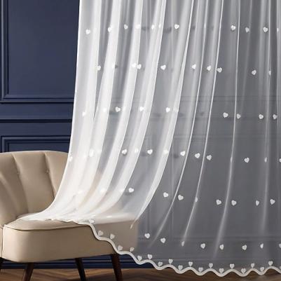 Тюль в спальню и гостиную длинная готовая 200х250 LOVE – фото 1