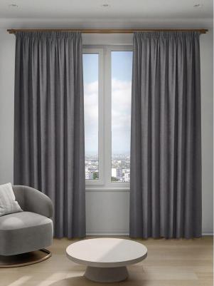 Портьера канвас Софи 200х280 темно-серый А0000035062