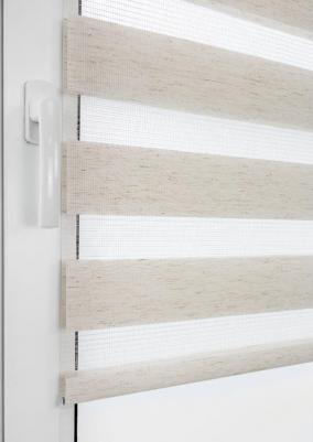 Рулонная штора Миниролло День-Ночь, Лён 80х170см – фото 2