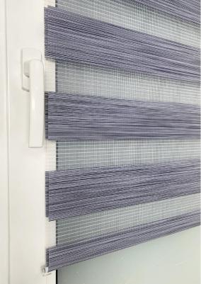 Рулонная штора Миниролло День-Ночь Меланж серый 43х170см – фото 5