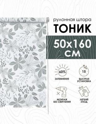Рулонные шторы Тоник, серый, 50х160 см, арт.420050160