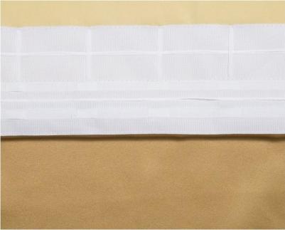 Штора портьерная 145x265 см, двусторонний блэкаут, цвет золотой, пл. 240 г/м?, 100% п/э – фото 2