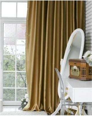 Штора портьерная 145x265 см, двусторонний блэкаут, цвет золотой, пл. 240 г/м?, 100% п/э – фото 14