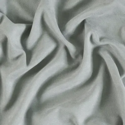 Ткань 1 м/п Однотонный велюр 300 см цвет светло-серый – фото 4