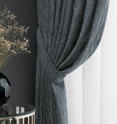 Комплект штор с подхватами Шевалье серый 230x275 см 4 предмета – фото 1