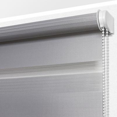 Рулонная штора День Ночь 80 х 160 см Канзас светло-серый – фото 1