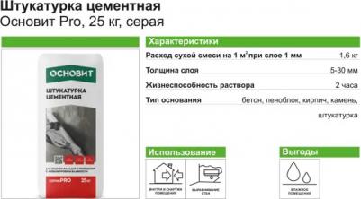 Штукатурка цементная Pro 25 кг – фото 5