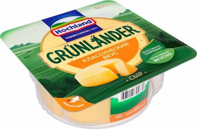Сыр Грюнландер полутвердый цилиндр 50% 400г – фото 2