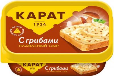 Сыр шт. Сливочный с грибами 60% 200г. Бзмж