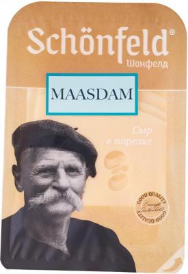 Сыр полутвердый Маасдам нарезка 45% 125 г – фото 4