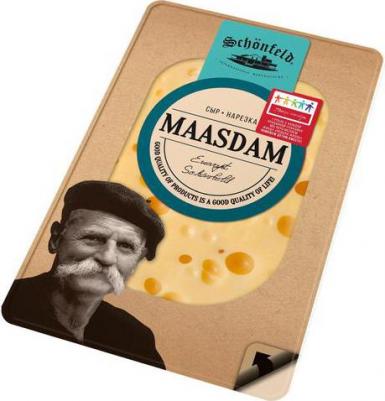 Сыр полутвердый Маасдам нарезка 45% 125 г – фото 5