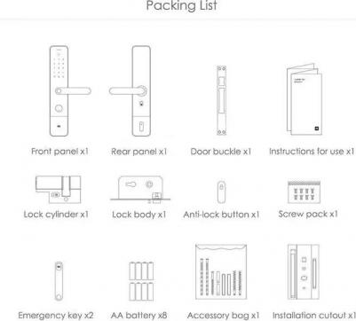 Замок умный дверной Smart Door Lock E - XMZNMS04LM – фото 2