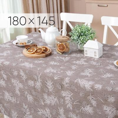 Скатерть столовая, "Шишкин лес" из рогожки 180*145см, новый год 2023, в подарок