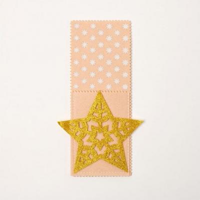 Конверт для столовых предметов Звезда 12х23, 100% п/э, фетр – фото 1