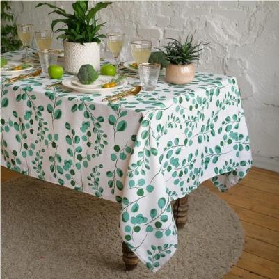 Скатерть "Эвкалипт" 149х250 см, 100% хл, рогожка 164 г/м2