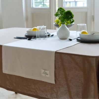 Дорожка ECO, цвет молочный, 40х130 +/-6 см, 70% хл, 30% лён, 190 г/м2 – фото 2