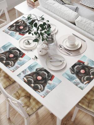 Комплект из 4-х тканевых плейсматов для сервировки обеденного пространства и декора кухни. Салфетки изготовлены из износостойкого и гипоаллергенного 4610230848295