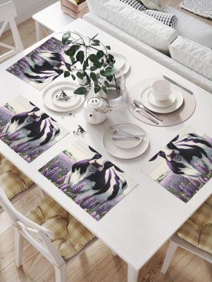 Комплект из 4-х тканевых плейсматов для сервировки обеденного пространства и декора кухни. Салфетки изготовлены из износостойкого и гипоаллергенного 4610230849919