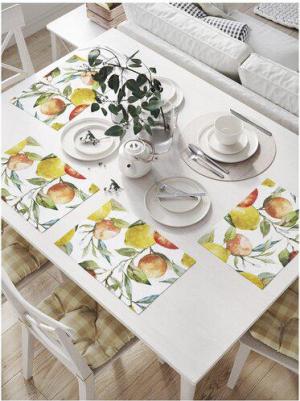 Комплект салфеток "Урожай лимонов" для сервировки стола 32х46 см, 4 шт