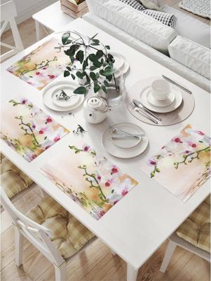 Комплект тканевых салфеток для сервировки стола "нежная орхидея", 32x46 см, 4 шт. np_2601