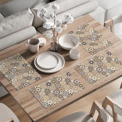 Комплект тканевых салфеток Восточный орнамент для сервировки стола 46x30 см, 4шт