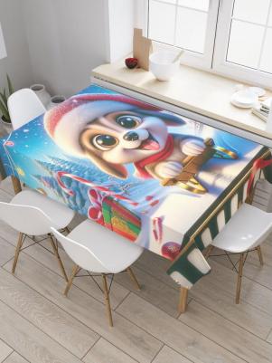 Комплектация: тканевая скатерть 120х145 см. Материал: сатен; состав: полиэстер 100%. Плотность: 175 гр/кв.м. Скатерть с фотопечатью - идеальный 4610230822684