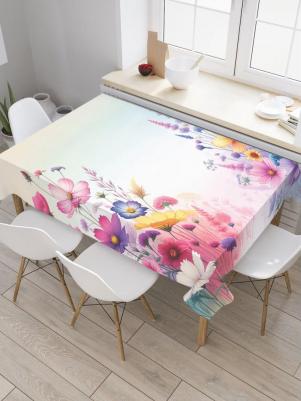 Комплектация: тканевая скатерть 180х145 см. Материал: сатен; состав: полиэстер 100%. Плотность: 175 гр/кв.м. Яркая скатерть на обеденный стол поможет 4610230827610