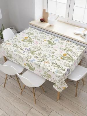 Комплектация: тканевая скатерть 180х145 см. Материал: сатен; состав: полиэстер 100%. Плотность: 175 гр/кв.м. Яркая скатерть на обеденный стол поможет