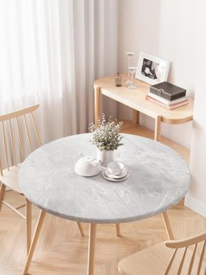 Круглая кухонная скатерть на резинке, на круглый стол диаметром 75-100 см 4610212590372