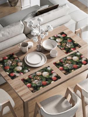 Сервировочные салфетки с закругленными краями размером 46х30 см – 4 шт. Набор салфеток прямоугольной формы из мягкого и приятного на ощупь 4610230234517