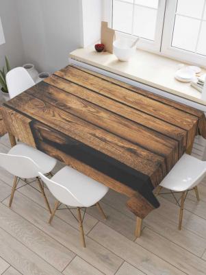 Скатерть прямоугольная "Деревянный забор" из сатена, 120x145 см