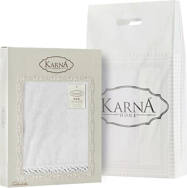 Скатерть KDK с гипюром прямоугольная 140х180 см Белый – фото 5