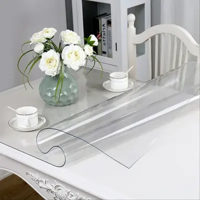 Скатерть Жидкое стекло термоустойчивая прямоугольная 0.8 мм 80x120 см, цвет прозрачный