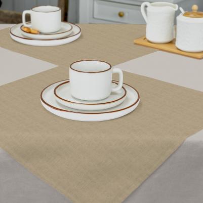 Салфетки сервировочные 45х45 см рогожка бежевые (2 шт.) – фото 1