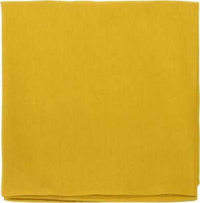 Скатерть из стираного льна горчичного цвета из коллекции essential, 150х250 см