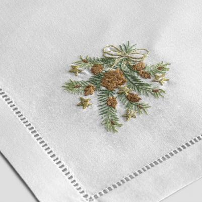 Салфетка Масселти белая/коричневая 50х50 см 5205229389195 – фото 2