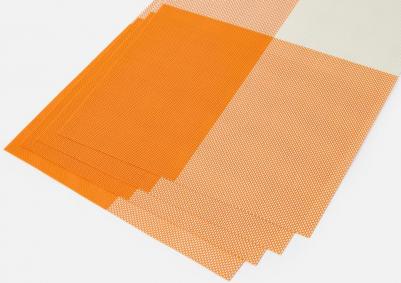 Комплект плейсматов плетеных 45х30 4 шт оранжевый – фото 1