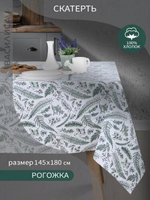Скатерть 145х180 см ткань рогожка Травы – фото 5