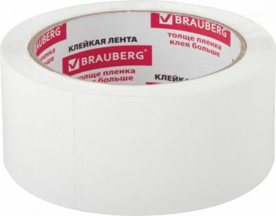 Клейкая лента упаковочная 48 мм х 66 м, БЕЛАЯ, толщина 45 микрон, 440158 – фото 1