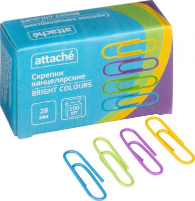 Скрепки 28 мм Bright Colours металлические с полимерным покрытием – фото 5