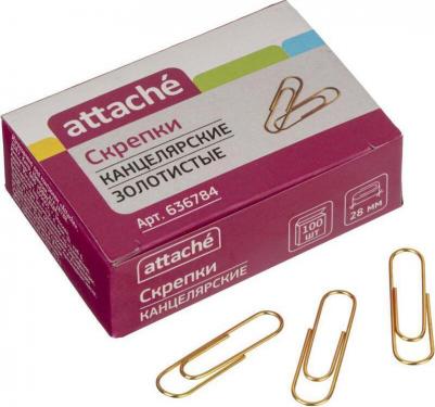 Скрепки металлические золотистые 28 мм (100 штук в упаковке) – фото 9