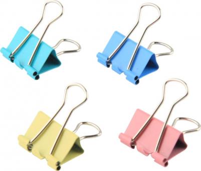 Зажимы для бумаг 19 мм черные (12 штук в упаковке) – фото 1