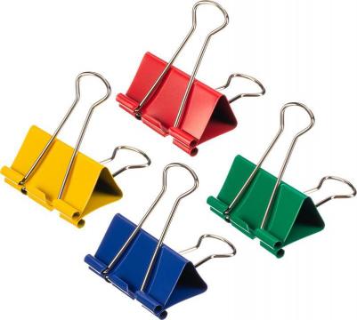 Зажимы для бумаг 51 мм цветные (12 шт в упаковке) – фото 4