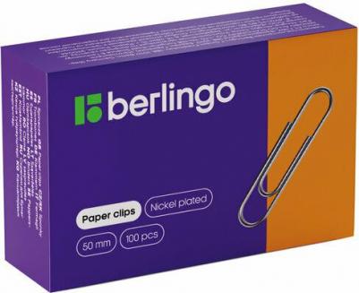 Скрепки никелированные 50 мм, 100 штук, картонная упаковка – фото 4