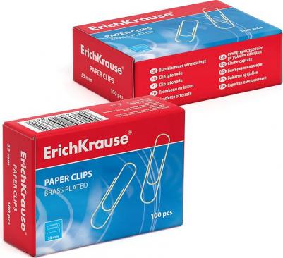 Скрепки металлические омедненные, 33мм (коробка 100 шт.) – фото 4