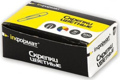 Скрепки ассорти винил 100 шт 33 мм – фото 1