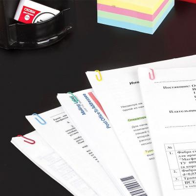 Скрепки "Manager", 28 мм, цветные, 100 шт., в картонной коробке, 226821 – фото 4