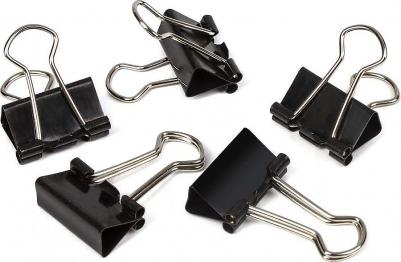 Зажимы для бумаг "EVERYDAY", КОМПЛЕКТ 12 шт., 19 мм, на 60 листов, черные, картонная коробка, 224606 – фото 8